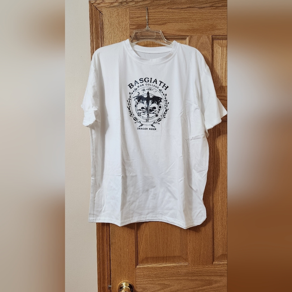 Fourth Wing White Dragon Rider Graphic T-Shirt